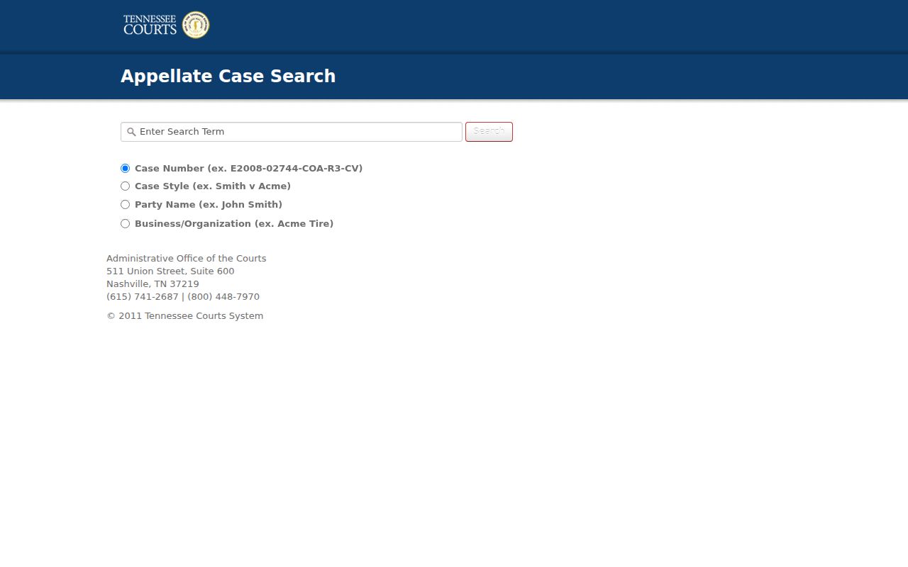 Tennessee appellate search for Weakley County criminal court cases