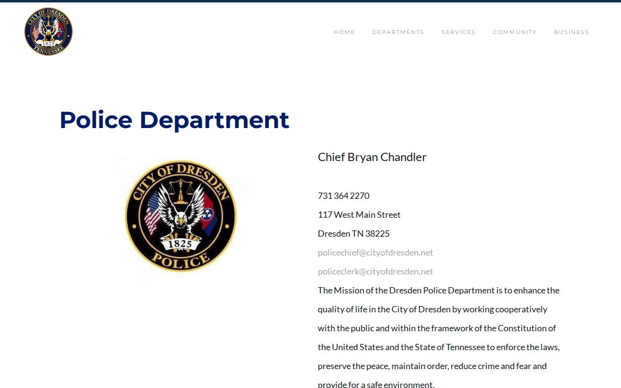 Dresden criminal records and police department contacts